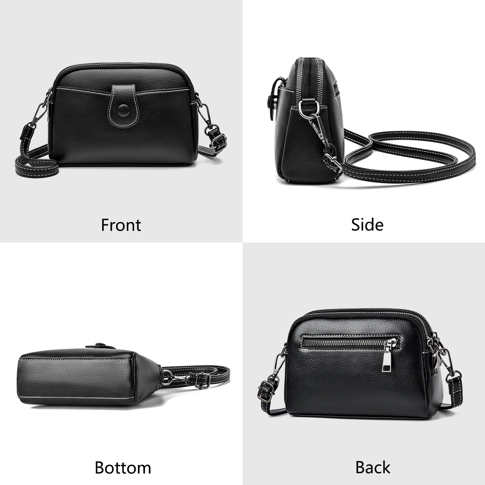 Womens Small Crossbody Bag Shoulder Hand Bags Leather Crossbody Purse for Women Lightweight Adjustable Strap Blue